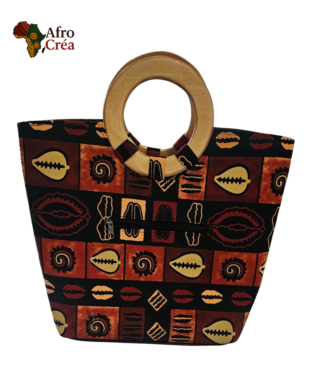 SAC À MAIN MARRON/ROUGE BRIQUE